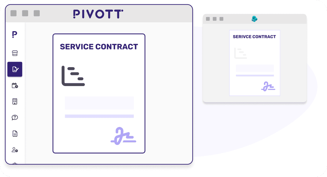 Uploaded contract automatically copied to connected cloud storage, organized by property and vendor