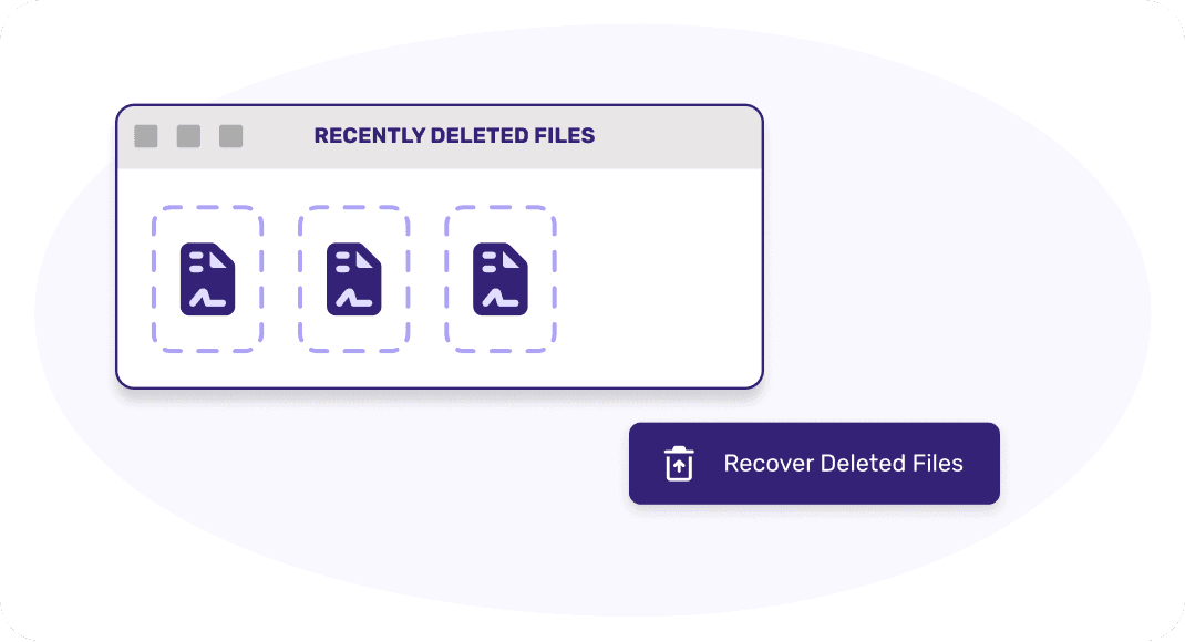 Recover or browse backed-up contract files in cloud storage for compliance or disposition