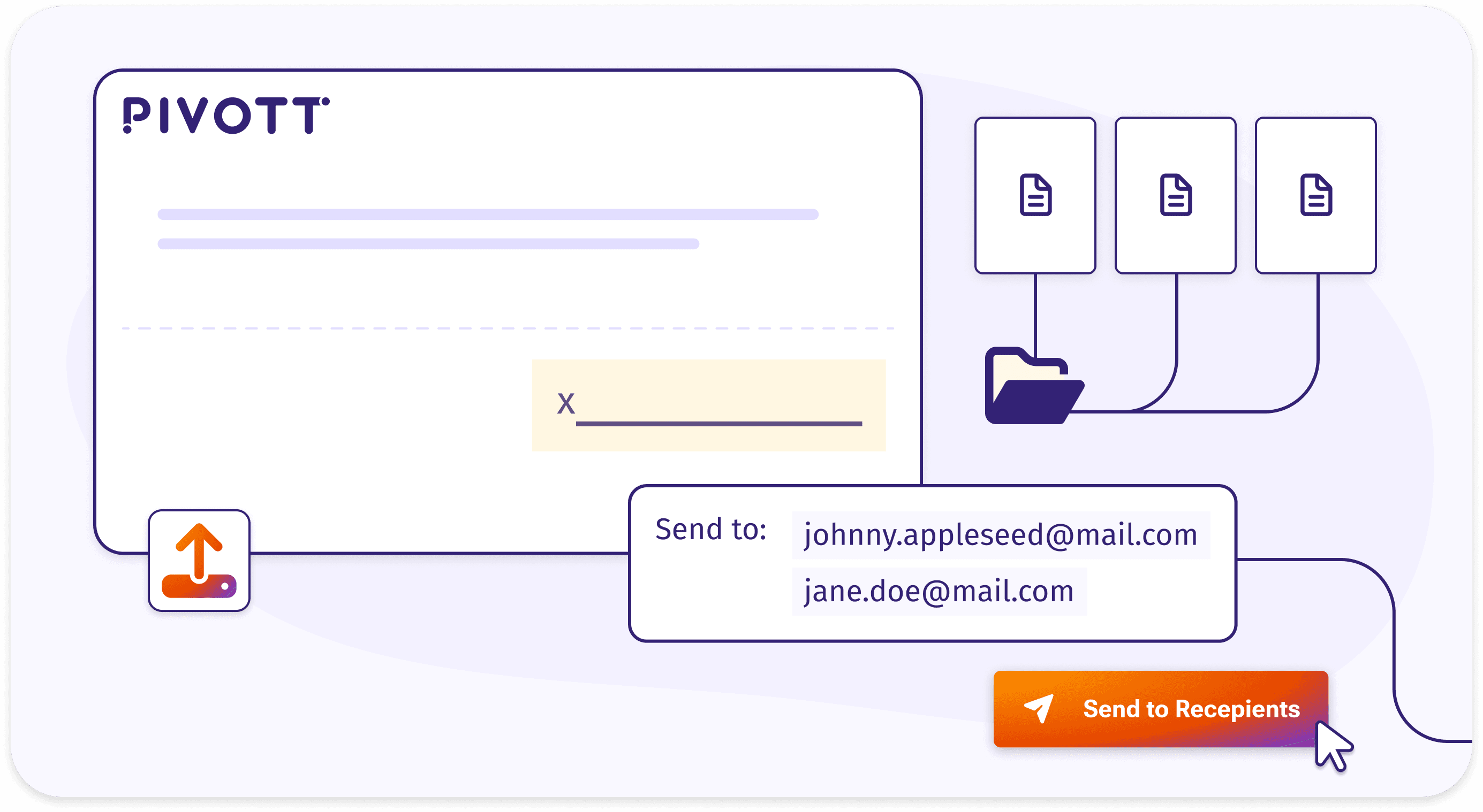 Send documents for approval to selected recipients